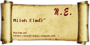 Mileh Elmó névjegykártya